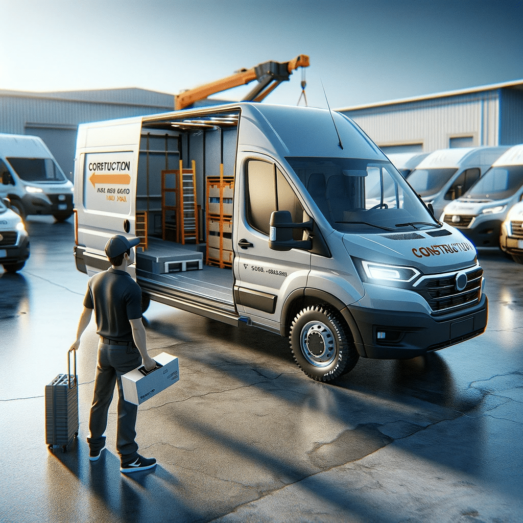 Persona evaluando una camioneta de carga, inspeccionando su capacidad, espacio de almacenamiento, y condiciones generales, en un lote de vehículos de alquiler | Renta de Camionetas de Cargacargo