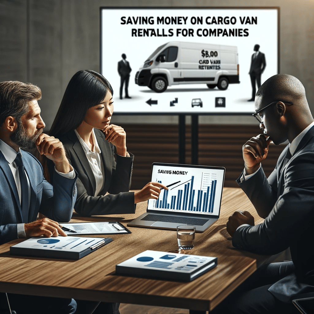 Reunión de negocios discutiendo estrategias de ahorro en la renta de camionetas de carga | Renta de Camionetas de Cargacargo