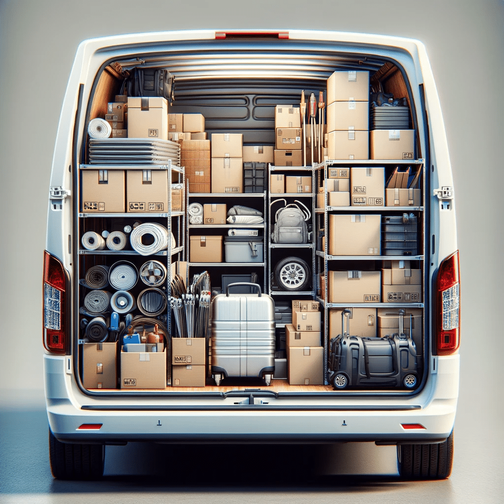 Camioneta de carga mostrando empaque eficiente y organizado de artículos | Renta de Camionetas de Cargacargo