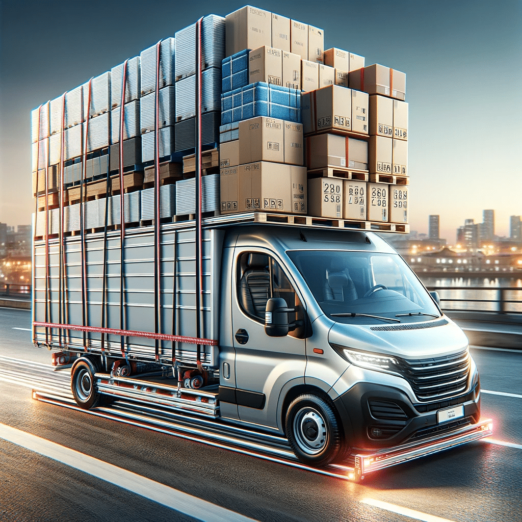 Camioneta de carga con una distribución equilibrada y segura de la carga, demostrando los beneficios de adherirse a la capacidad máxima permitida | Renta de Camionetas de Cargacargo