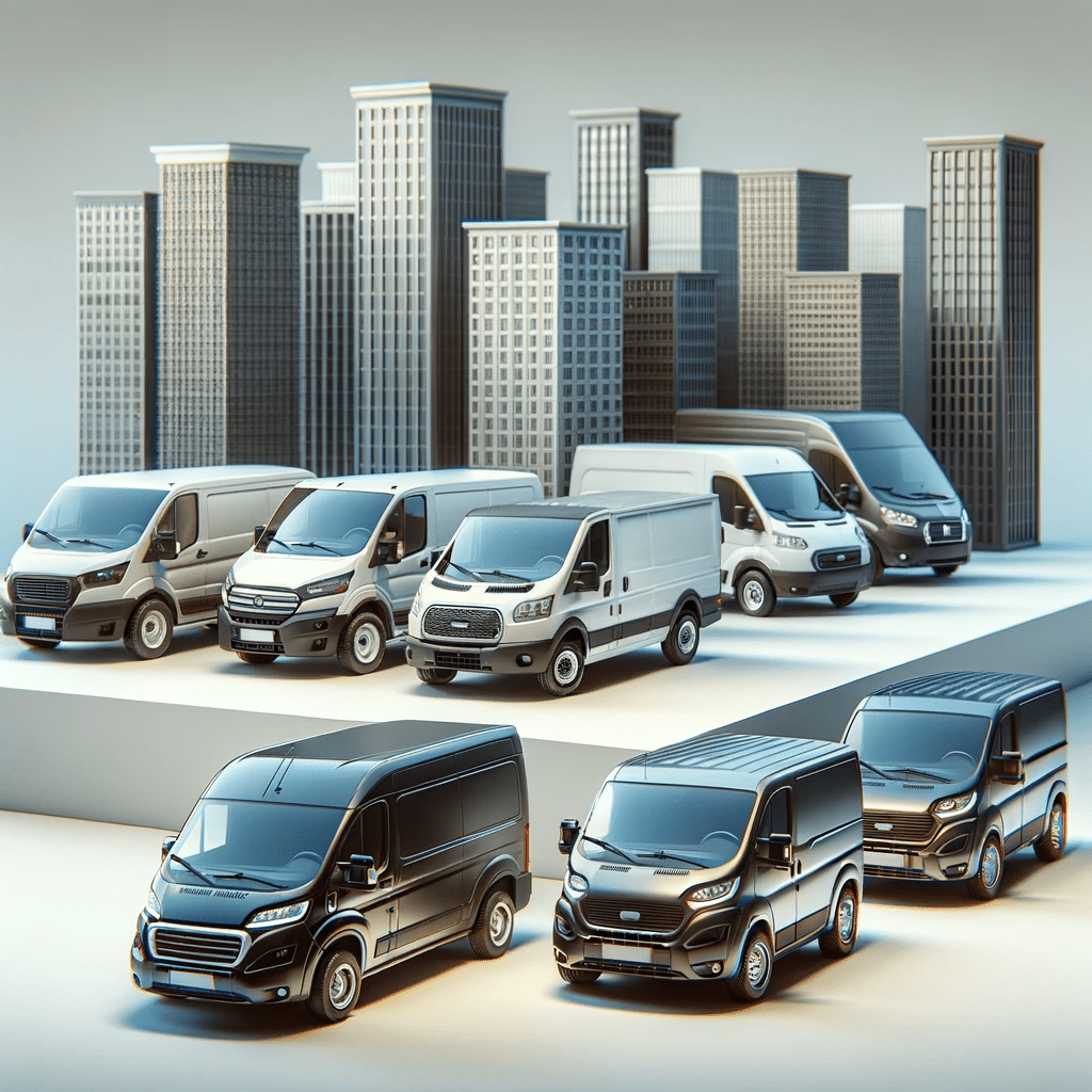 Variedad de modelos de camionetas de carga pequeñas en exhibición. | Posiciona.Digital