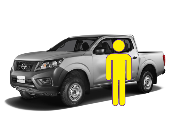 Comparacion de Tamaño Camioneta Nissan Doble Cabina
