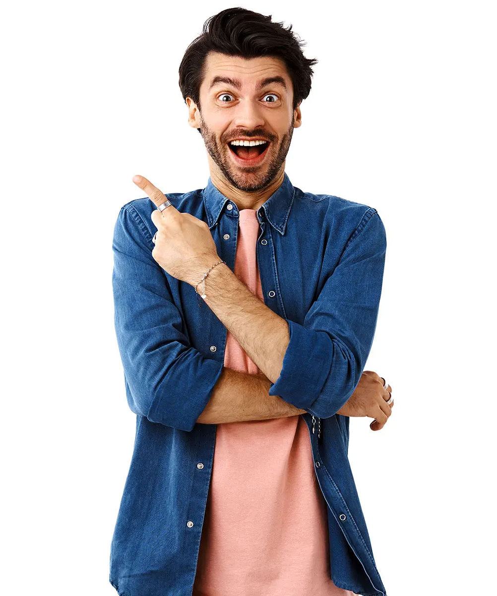 Hombre con cara de sorpresa